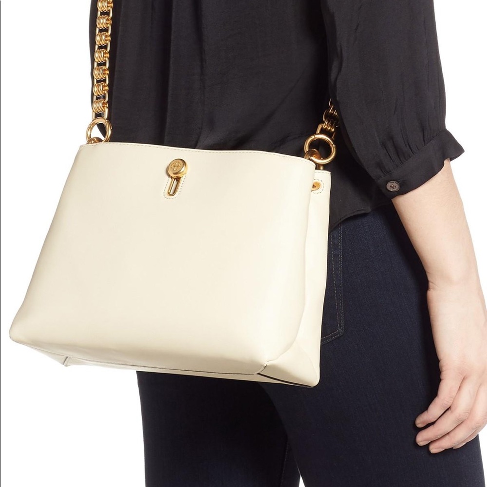 Tory Burch Lily Chain Crossbody Cream/Gold